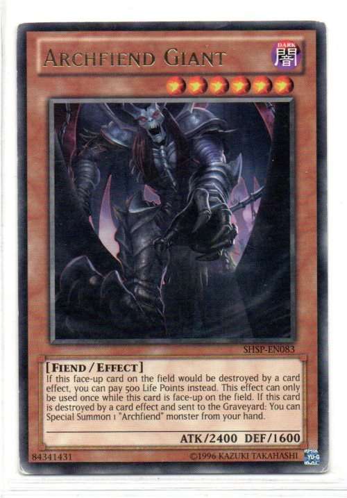 Yu-Gi-Oh! - Archfiend Giant - Rare - Shadow Specters (SHSP-EN083)