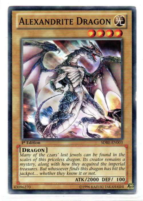 Yu-Gi-Oh! - Alexandrite Dragon - 1st Ed/common - Saga of Blue-Eyes White Dragon Structure Deck (SDBE