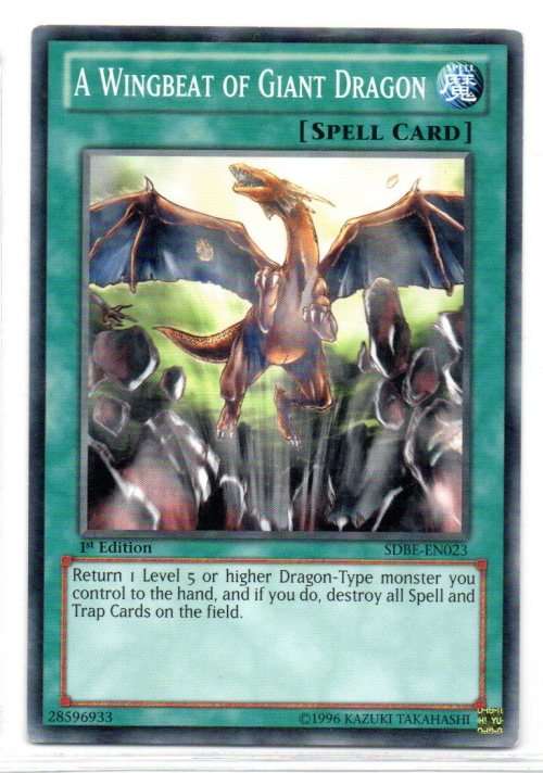 Yu-Gi-Oh! - A Wingbeat of Giant Dragon - 1st Ed/Common - Saga of Blue-Eyes White Dragon Structure De