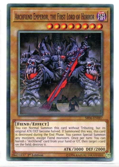 Yu-Gi-Oh! - Archfiend Emperor, The First Lord of Horror - 1st Ed/Common - Structure Deck: Lair of Da