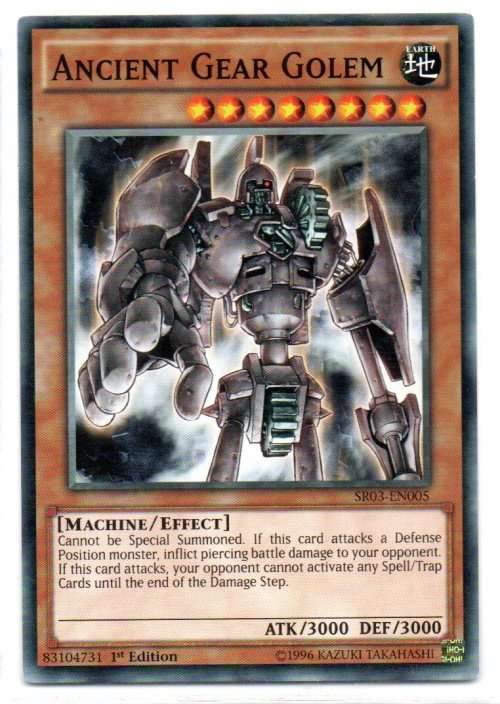 Yu-Gi-Oh! - Ancient Gear Golem - 1st Ed/Common - Machine Reactor Structure Deck (SR03-EN005)