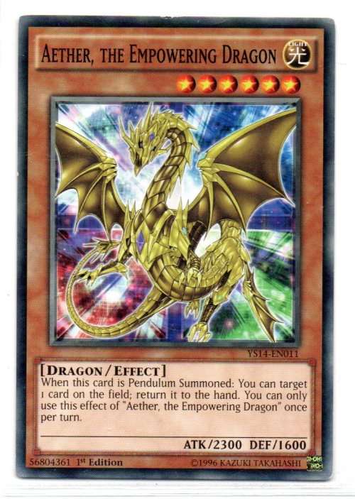 Yu-Gi-Oh! - Aether, The Empowering Dragon - 1st Ed/Common - Super Starter: Space-Time Showdown (YS14