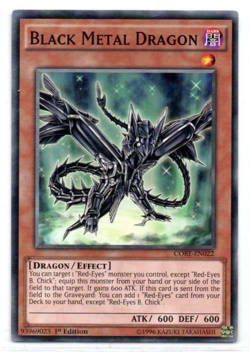 Yu-Gi-Oh! - Black Metal Dragon - 1st Ed/Common - Clash of Rebellions (CORE-EN022)