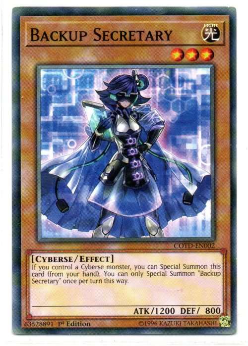 Yu-Gi-Oh! - Backup Secretary - 1st Ed/Common - Code of the Duelist (COTD-EN002)