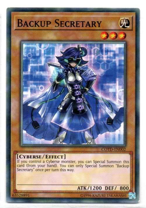 Yu-Gi-Oh! - Backup Secretary - Common - Code of the Duelist (COTD-EN002)