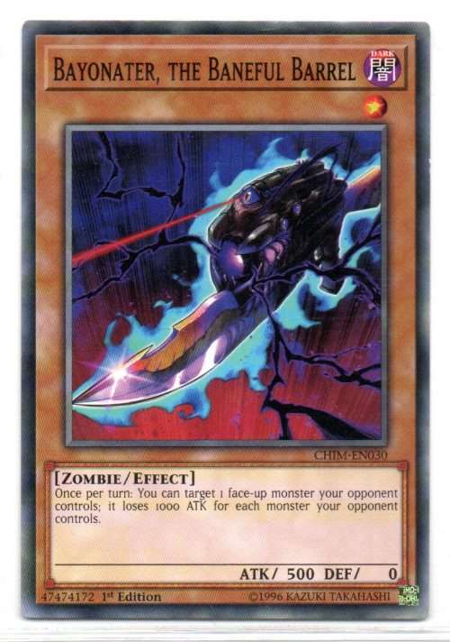 Yu-Gi-Oh! - Bayonater, the Baneful Barrel - 1st Ed/Common - Chaos Impact (CHIM-EN030)