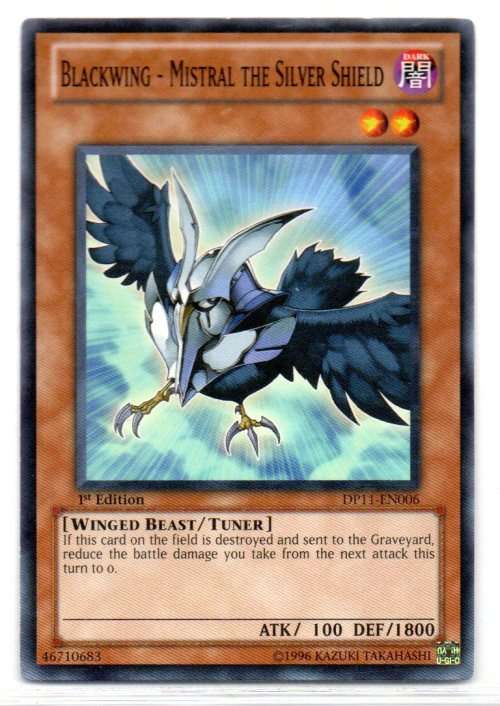 Yu-Gi-Oh! - Blackwing - Mistral the Silver Shield - 1st Ed/Common - Duelist Pack: Crow (DP11-EN006)