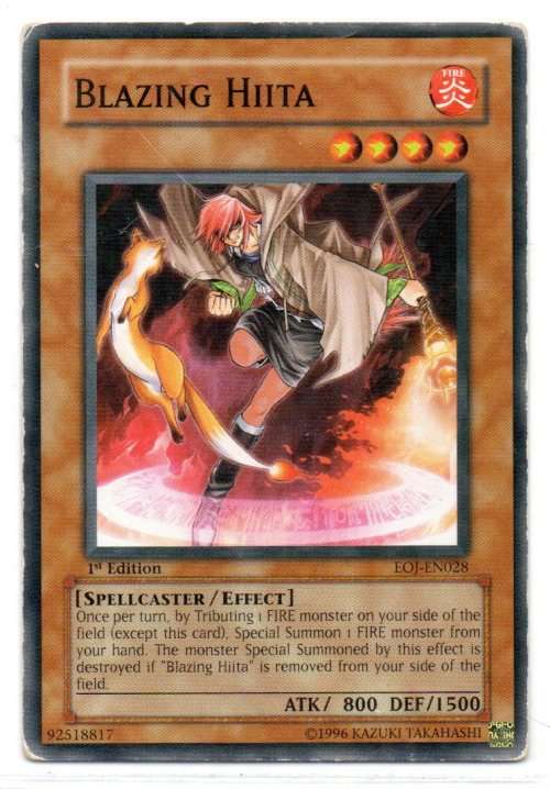 Yu-Gi-Oh! - Blazing Hiita - 1st Ed/Common - Enemy of Justice (EOJ-EN028)