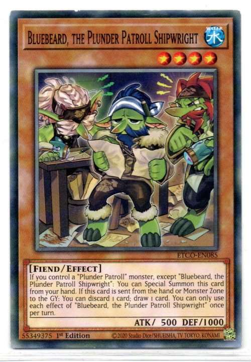 Yu-Gi-Oh! - Bluebeard, the Plunder Patroll Shipwright - 1st Ed/Common - Eternity Code (ETCO-EN085)