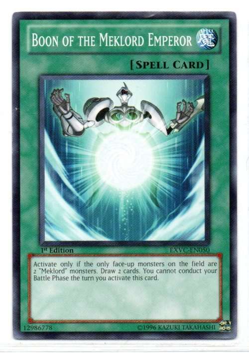 Yu-Gi-Oh! - Boon of the Meklord Emperor - 1st Ed/Common - Extreme Victory (EXVC-EN050)