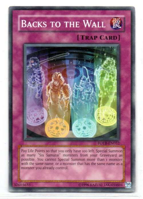 Yu-Gi-Oh! - Backs to the Wall - Common - Flames of Destruction (FLOD-EN052)