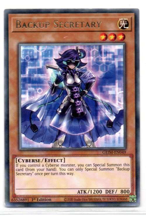 Yu-Gi-Oh! - Backup Secretary - 1st Ed/Rare - Genesis Impact (GEIM-EN049)