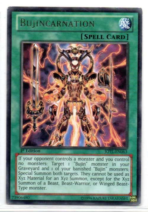 Yu-Gi-Oh! - Bujincarnation - 1st Ed/ Rare - Judgement of the Light (JOTl-EN063)
