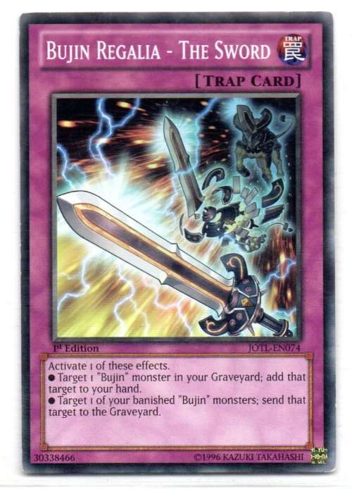 Yu-Gi-Oh! - Bujin Regalia - The Sword - 1st Ed/Common - Judgement of the Light (JOTL-EN074)