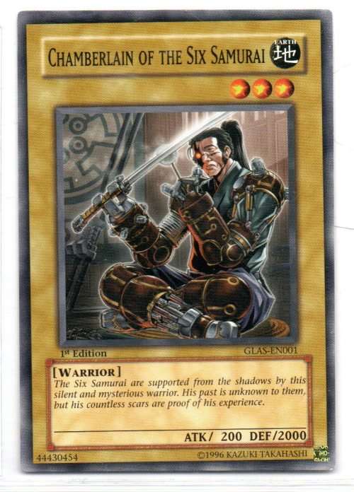 Yu-Gi-Oh! - Chamberlain of the Six Samurai - 1st Ed/Common - Gladiator`s Assault (GLAS-EN001)