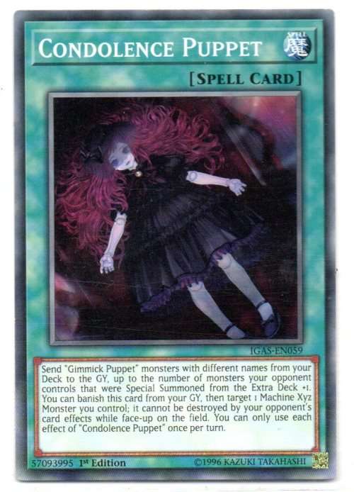 Yu-Gi-Oh! - Condolence Puppet - 1st Ed/Common - Ignition Assault (IGAS-EN059)