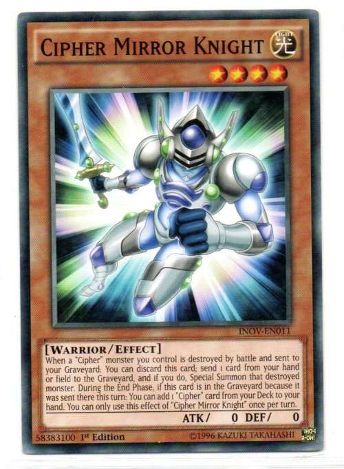 Yu-Gi-Oh! - Cipher Mirror Knight - 1st Ed/Common - Invasion: Vengeance (INOV-EN011)