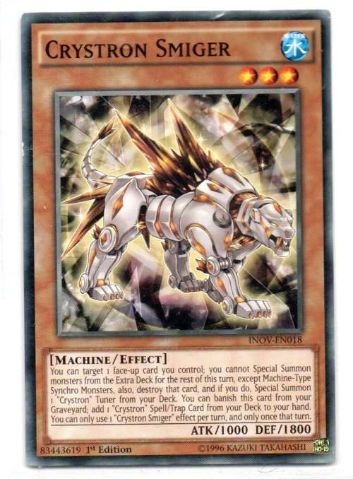 Yu-Gi-Oh! - Crystron Smiger - 1st Ed/Common - Invasion: Vengeance (INOV-EN018)