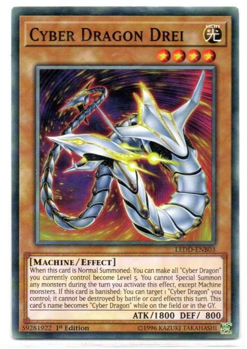Yu-Gi-Oh! - Cyber Dragon Drei - 1st Ed/Common - Legendary Dragon Decks (LEDD-ENB03)