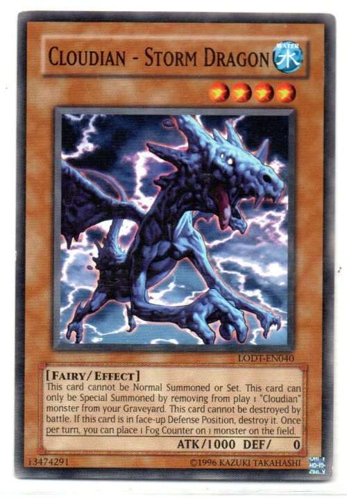 Yu-Gi-Oh! - Cloudian - Storm Dragon - Common - Light of Destruction (LODT-EN040)