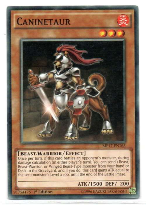 Yu-Gi-Oh! - Caninetaur - 1st Ed/Common - 2017 Mega-Tin Mega Pack (MP17-EN165)