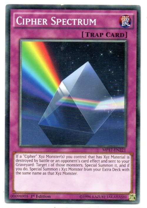 Yu-Gi-Oh! - Cipher Spectrum - 1st Ed/Common - 2017 Mega-Tin Mega Pack (MP17-EN221)