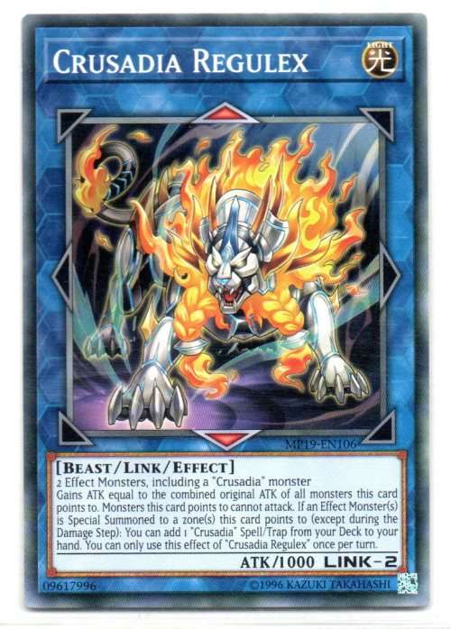 Yu-Gi-Oh! - Crusadia Regulex - Common - 2019 Gold Sarcophagus Tin Mega Pack (MP19-EN106)