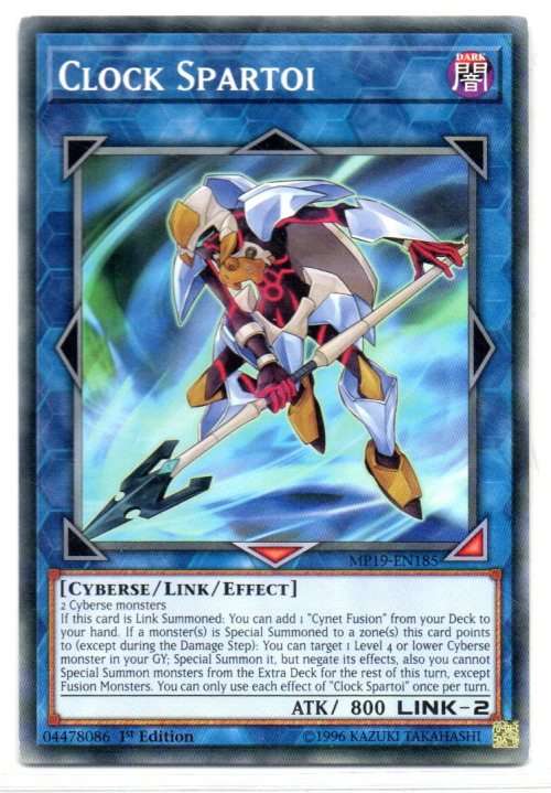 Yu-Gi-Oh! - Clock Spartoi - 1st Ed/Common - 2019 Gold Sarcophagus Tin Mega Pack (MP19-EN185)