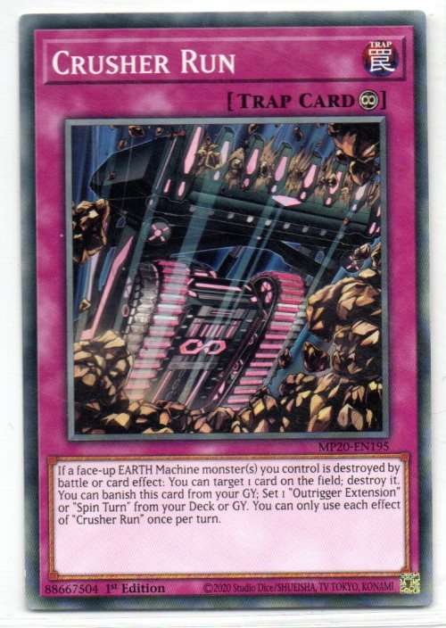 Yu-Gi-Oh! - Crusher Run - 1st Ed/Common - 2020 Tin of Lost Memories (MP20-EN195)