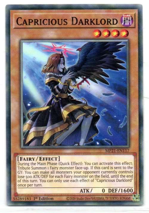 Yu-Gi-Oh! - Capricious Darklord - 1st Ed/Common - Tin of Ancient Battles (MP21-EN117)