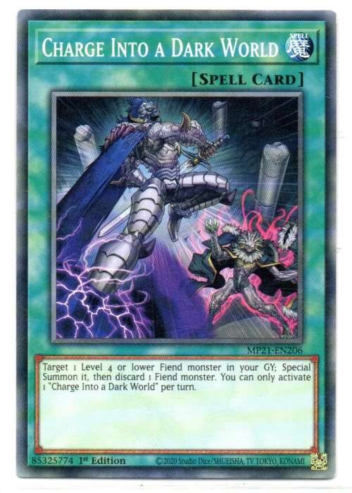 Yu-Gi-Oh! - Charge into a Dark World - 1st Ed/Common - Tin of Ancient Battles (MP21-EN206)