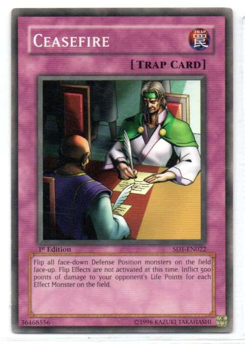 Yu-Gi-Oh! - Ceasefire - 1st Ed/Common - Structure Deck: Dragon`s Roar (SD1-EN022)