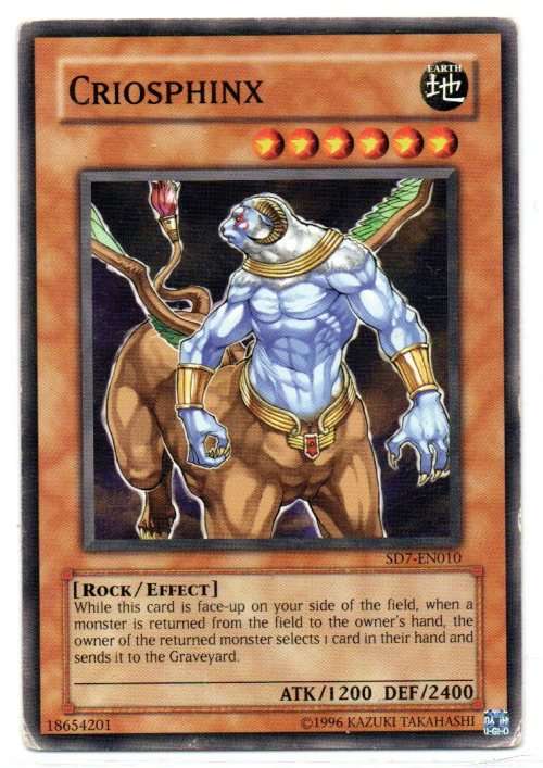 Yu-Gi-Oh! - Criosphinx - Common - Structure Deck: Invincible Fortress (SD7-EN010)