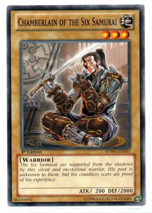 Yu-Gi-Oh! - Chamberlain of the Six Samurai - 1st Ed/Common - Samurai Warlords Structure Deck (SDWA-E