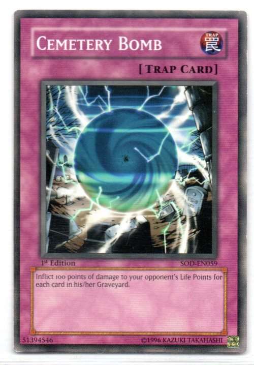 Yu-Gi-Oh! - Cemetery Bomb - 1st Ed/Short Print - Soul of the Duelist (SOD-EN059)