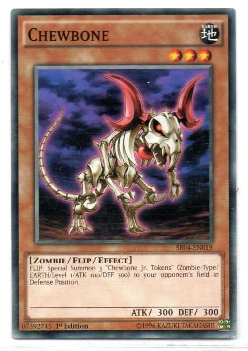Yu-Gi-Oh! - Chewbone - 1st Ed/Common - Dinosmasher`s Fury Structure Deck (SR04-EN019)
