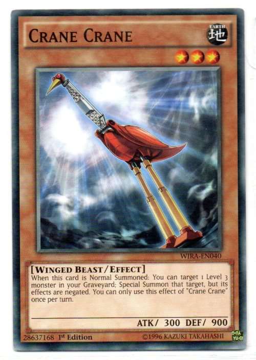Yu-Gi-Oh! - Crane Crane - 1st Ed/Common - Wing Raiders (WIRA-EN040)