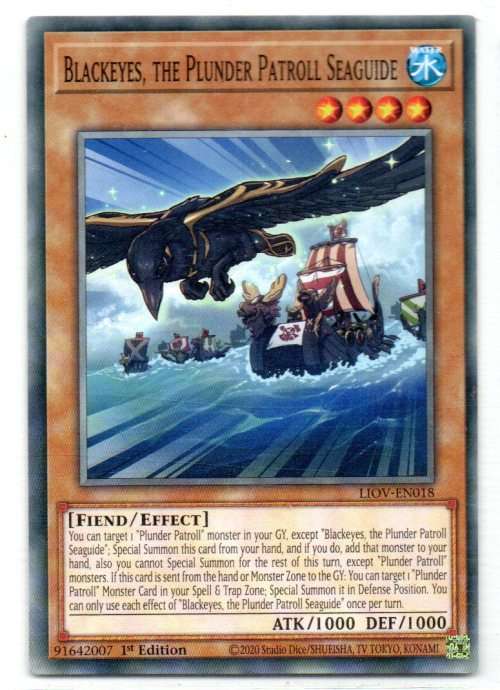 Yu-Gi-Oh! - Blackeyes, The Plunder Patroll Seaguide - 1st Ed/Common - Lightning Overdrive (LIOV-EN01