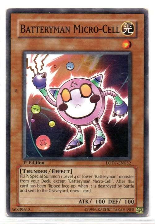 Yu-Gi-Oh! - Batteryman Micro-Cell - 1st Ed/Common - Light of Destruction (LODT-EN032)
