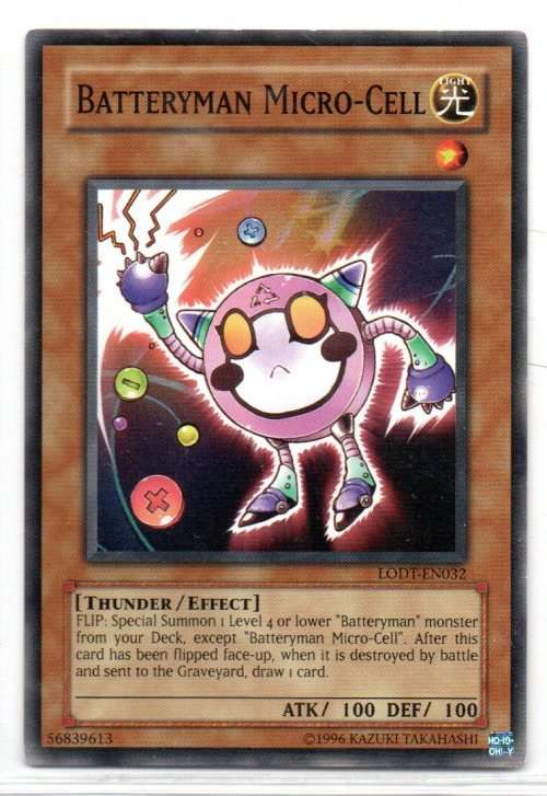 Yu-Gi-Oh! - Batteryman Micro-Cell - Common - Light of Destruction (LODT-EN032)