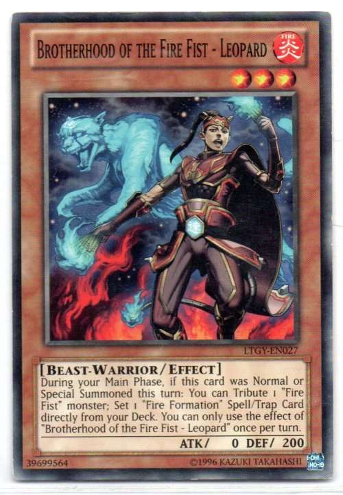 Yu-Gi-Oh! - Brotherhood of the Fire Fist - Leopard - Common - Lord of the Tachyon Galaxy (LTGY-EN027