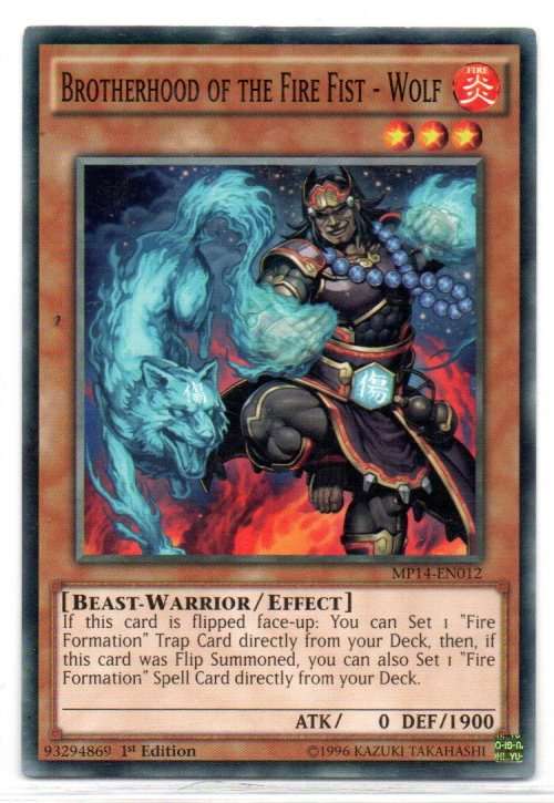 Yu-Gi-Oh! - Brotherhood of the Fire Fist - Wolf - 1st Ed/Common - Mega-Tin Mega Pack (MP14-EN012)