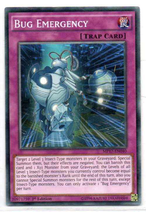 Yu-Gi-Oh! - Bug Emergency - 1st Ed/Common - 2017 Mega-Tin Mega Pack (MP17-EN040)