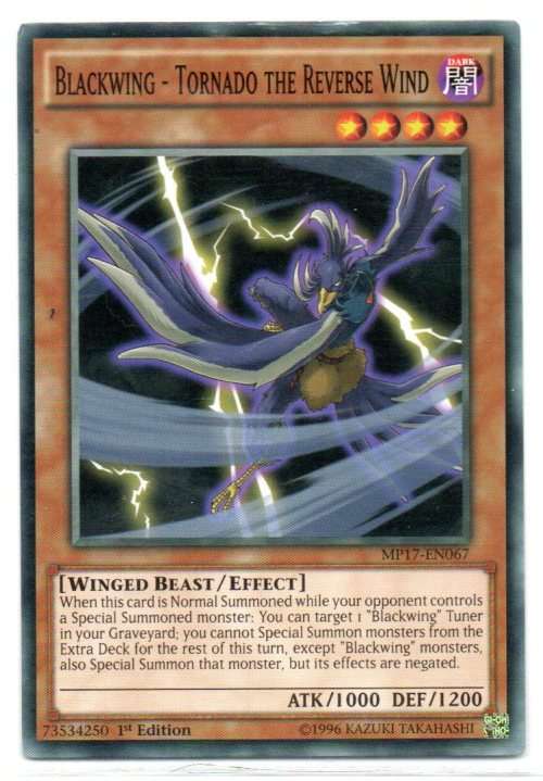 Yu-Gi-Oh! - Blackwing - Tornado The Reverse Wind - 1st Ed/Common - 2017 Mega-Tin Mega Pack (MP17-EN0