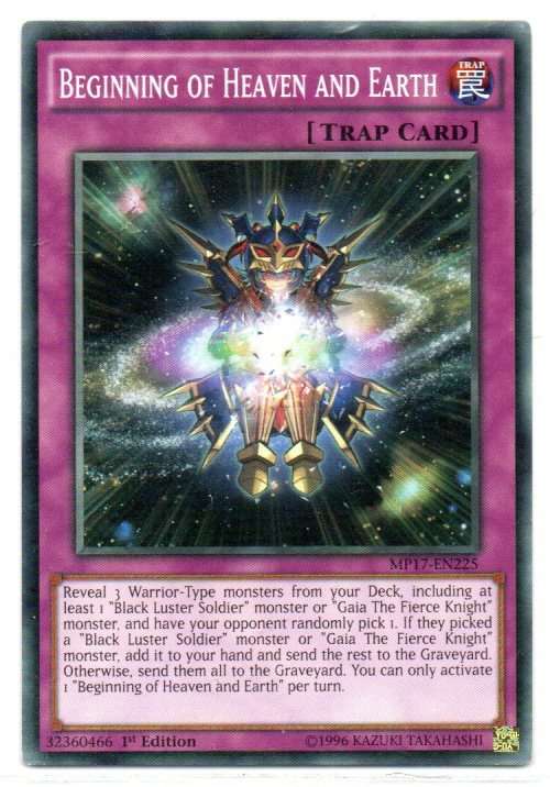 Yu-Gi-Oh! - Beginning of Haven and Earth - 1st Ed/Common - 2017 Mega-Tin Mega Pack (MP17-EN225)
