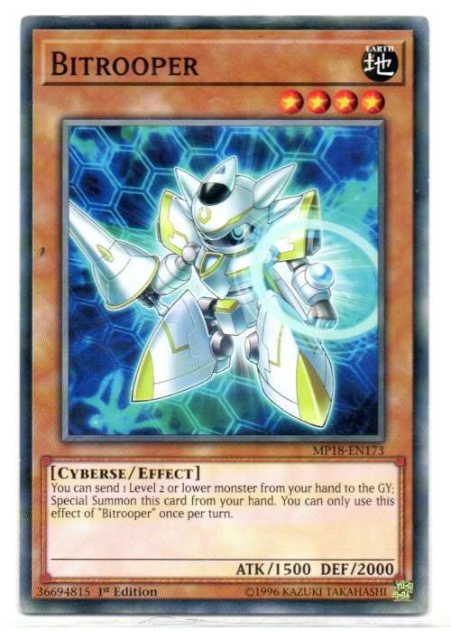 Yu-Gi-Oh! - Bitrooper - 1st Ed/Common - 2018 Mega-Tin Mega Pack (MP18-EN173)