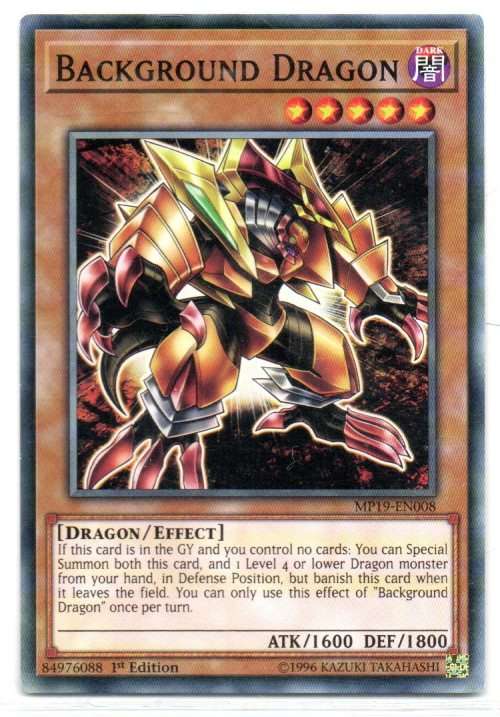 Yu-Gi-Oh! - Background Dragon - 1st Ed/Common - 2019 Gold Sarcophagus Tin Mega Pack (MP19-EN008)