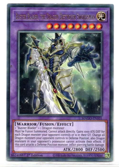 Yu-Gi-Oh! - Buster Blader, the Dragon Destroyer Swordsman - 1st Ed/Rare - Maximum Gold (MAGO-EN101)