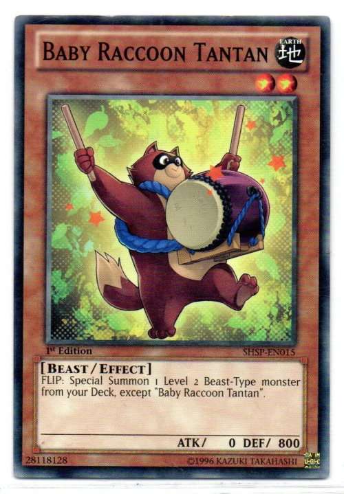 Yu-Gi-Oh! - Baby Raccoon Tantan - 1st Ed/Common - Shadow Specters (SHSP-EN015)