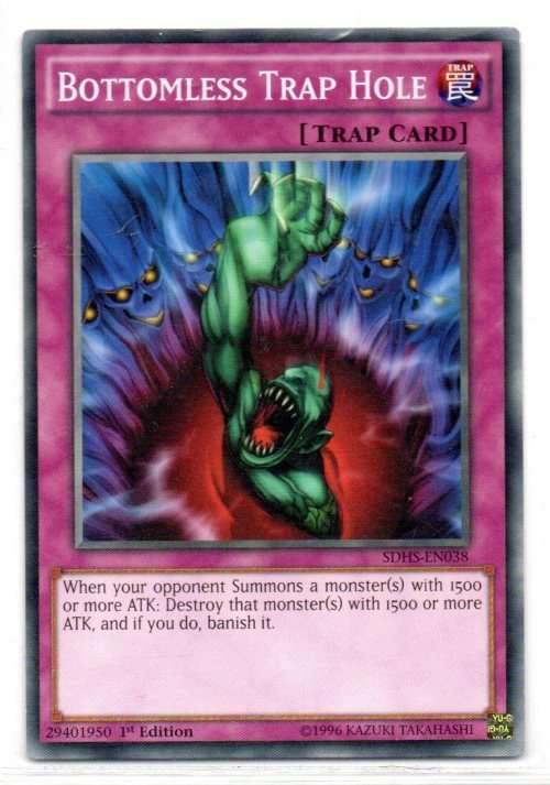 Yu-Gi-Oh! - Bottomless Trap Hole - 1st Ed/Common - HERO Strike Structure Deck (SDHS-EN038)
